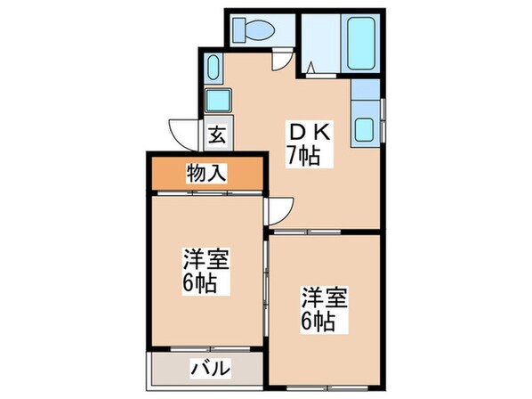 コーポ岩橋の物件間取画像